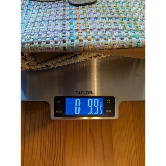 Fossil Woven Jute Shoulder Bag Purse Tan Multicolor Straw Basket Weave Leather - Picture 12 of 12